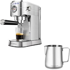 CASABREWS Espresso Machine with Steam Milk Frother & Milk Frothing Pitcher, Gift for Coffee Lovers