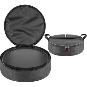 Crepes Maker Storage Bag Compatible with CucinaPro 12" Griddle & Crepe Maker and Most 12-Inch Crepe Makers, 12.5 X 12.5 X 3Inches - Dark Grey