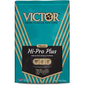 Victor Super Premium Dog Food – Hi-Pro Plus Dry Dog Food – 30% Protein, Gluten Free - for High Energy and Active Dogs & Puppies, 30lbs