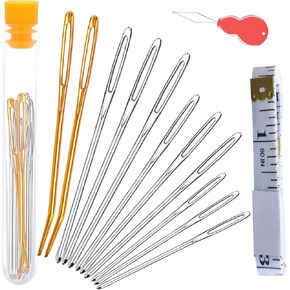 Bubcool Large Eye Blunt Yarn Needles kit, Darning Needles for Yarm & Bent Tapestry Needles, Metal Yarn Needles,Darning Needles for Crocheting,Darning Yarn,Crafting Needle, Carpet Canvas Repair