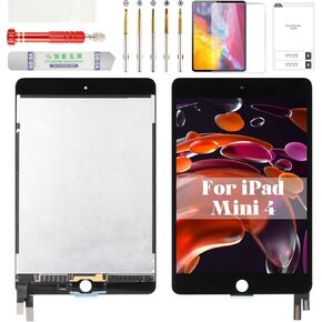 for iPad Mini 4 Screen Replacement for iPad Mini 4 LCD Screen Replacement Digitzer for iPad Mini 4 Touch Screen Display Assembly Repair Kits A1538 A1550 Black