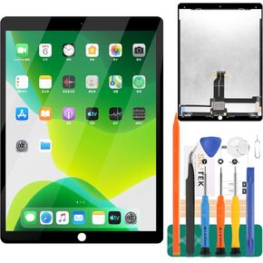 for iPad Pro 12.9 1st Screen Replacement A1652 for iPad Pro 12.9 A1584 LCD Digitizer Repair Kits for iPad Pro 12.9 2015 Touch Display Screen Assembly Replacement + IC Connector PCB Flex Cable (Black)