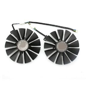 Durable Graphics Card Fan Replacement 4PIN Video Card Cooling Fans for ASUS DUAL-RX580-8G Repair Parts (2PCS)