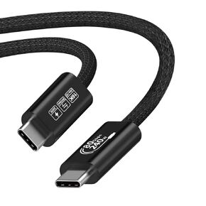 Thunderbolt 5 كابل ، نقل بيانات 80 جيجابت في الثانية ، دفعة تصل إلى 120 جيجابت في الثانية ، شحن سريع 240 واط ، شاشة 16K/8K 60Hz ، متوافقة مع Thunderbolt 4 ، USB4 ، Apple Mac ، iPhone (0.5m)