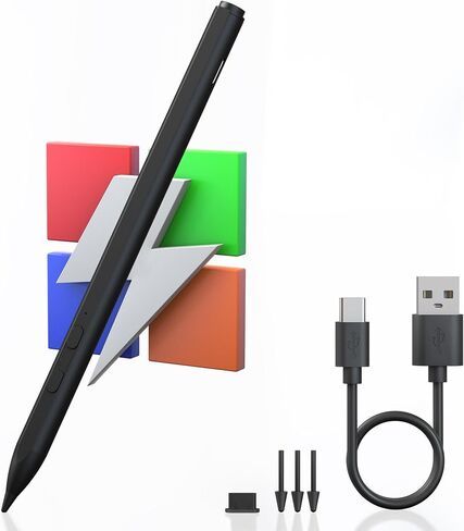 Microsoft Surface Pen for Microsoft Surface Pro 11/10/9/8/7/6/5/4 ، Surface Book/Labtop/Go/Studio ، Surface Pro Pen Windows Stylus مع رفض النخيل ، قابلة لإعادة الشحن ، 4096 PENSIVAL SELUS PEN PEN in Saudi Arabia