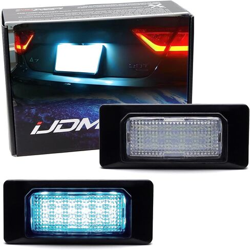 iJDMTOY OEM-Fit 3W Full LED License Plate Light Kit Compatible With Volkswagen: Jetta Passat Touareg, Audi: A1 A6 A7 Q5 TT, Powered by 18-SMD Xenon White LED & Can-bus Error Free in Kuwait