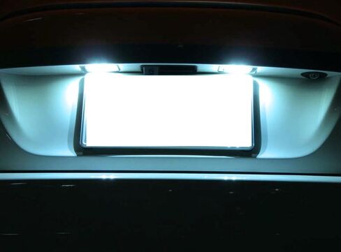 iJDMTOY OEM-Fit 3W Full LED License Plate Light Kit Compatible With Volkswagen: Jetta Passat Touareg, Audi: A1 A6 A7 Q5 TT, Powered by 18-SMD Xenon White LED & Can-bus Error Free in Kuwait