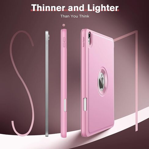 Moko for iPad (A16) الجيل الحادي عشر 2025 11 بوصة/10 جيل 10 2022 1022 بوصة مع حامل قلم رصاص ، علبة iPad الواقية من TRIFOLD الذكية مع غطاء حامل TPU الناعم ، الاستيقاظ التلقائي ، النوم ، الوردي in Kuwait