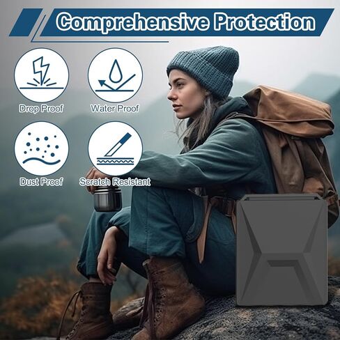 Silicone Cover for Starlink Mini, with 2 Carabiners,Soft Waterproof Protective Case,No Signal Blocking,Honeycomb Shock Absorption/Heat Dissipation-White in Saudi Arabia
