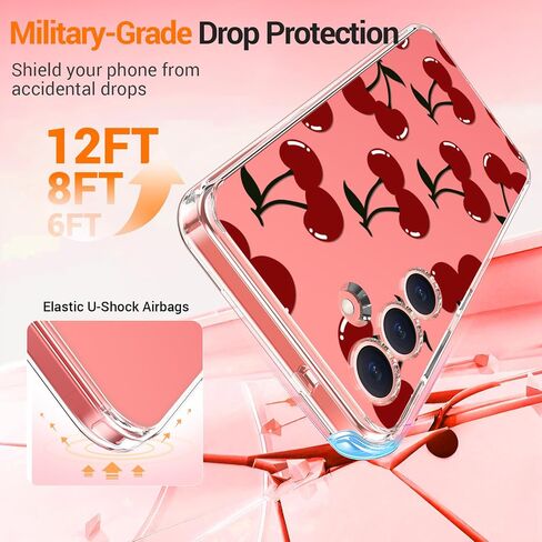 بيكول لـ Samsung Galaxy S25 Plus مع واقي الشاشة ، وحماية الكاميرا المحسنة ، وغطاء واضح مع تصميمات عصرية للنساء الفتيات ، وحالة الهاتف الواقية النحيف ، والزهور المزهرة in Saudi Arabia