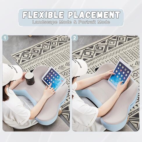 Lap Desk with Cushion, Soft Laptop Pillow for Lap, Portable Desk Pillow, Gaming Pillow Work Pillow for Bed,Couch, Car in Saudi Arabia