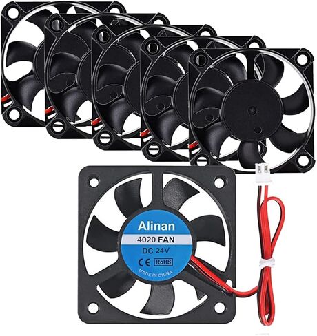 Alinan 6pcs 4020 12V Sleeve Bearing Brushless Cooling Fan 40 * 40 * 20MM with 2PIN Terninal 3D Printer Cooling Fan Computer Fan in Saudi Arabia