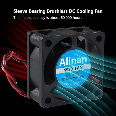 Alinan 6pcs 4020 12V Sleeve Bearing Brushless Cooling Fan 40 * 40 * 20MM with 2PIN Terninal 3D Printer Cooling Fan Computer Fan in Saudi Arabia