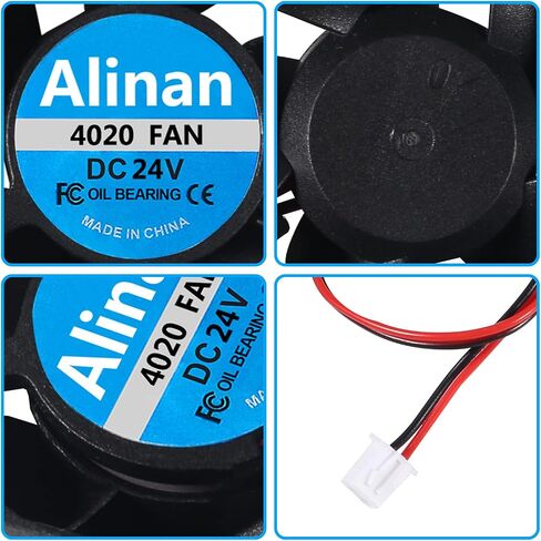 Alinan 6pcs 4020 12V Sleeve Bearing Brushless Cooling Fan 40 * 40 * 20MM with 2PIN Terninal 3D Printer Cooling Fan Computer Fan in Saudi Arabia