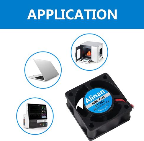 Alinan 6pcs 4020 12V Sleeve Bearing Brushless Cooling Fan 40 * 40 * 20MM with 2PIN Terninal 3D Printer Cooling Fan Computer Fan in Saudi Arabia