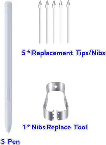 Tab S10+ Plus Pen Replacement for Samsung Galaxy Tab S10+ / Tab S10+ Plus/Tab S10 Ultra S Pen, (Without-Bluetooth) Tab S10 Ultra Stylus Pen with Tips/Nibs Replacement (Black) in Saudi Arabia