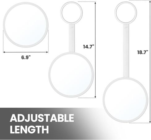 TAILI Shower Mirror Fogless for Shaving, Removable Anti Fog Wall Hanging Mirror for Travel Camping, Shower Accessories, Bathroom Mirror & Accessories,Shatterproof - for Men and Women(Black) in Saudi Arabia