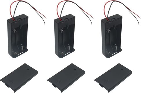 2 PCS 6 Slots AA Battery Holder Bundle with Switch and Leads Plastic AA Battery Case 6 X 1.5 V AA Battery Storage Box with Cap in Saudi Arabia