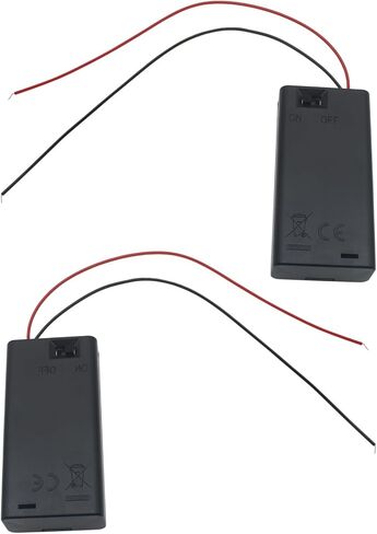2 PCS 6 Slots AA Battery Holder Bundle with Switch and Leads Plastic AA Battery Case 6 X 1.5 V AA Battery Storage Box with Cap in Saudi Arabia
