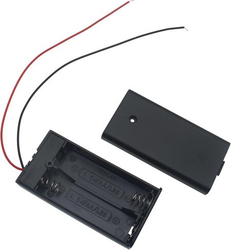 2 PCS 6 Slots AA Battery Holder Bundle with Switch and Leads Plastic AA Battery Case 6 X 1.5 V AA Battery Storage Box with Cap in Saudi Arabia
