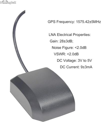 Waterproof GPS Antenna with Magnetic Base and Adhesive SMA Male Connector 3 Meters Cable, Compatible with Car Stereo Head Unit GPS Navigation System Module Truck Marine Boat GPS Tracker in Kuwait