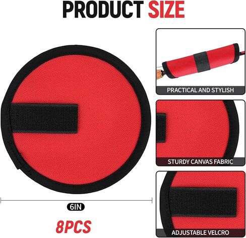 Fishing Lure Covers for Rod, 6" Lure Shield, Red Wrap Fishing Bait Covers with Velcro, Fishing Pole Sleeve Lure Shield Bait Storage Protector in Saudi Arabia