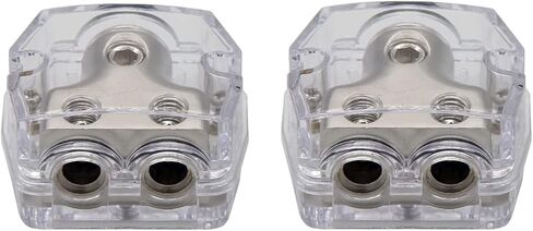 2 Way 0/2/4 Gauge in 0/2/4 Gauge Out Amp Power Distribution Block for Car Audio Splitter (2pack) in Kuwait