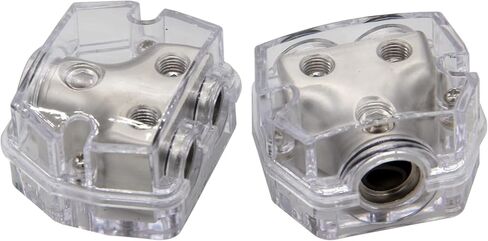 2 Way 0/2/4 Gauge in 0/2/4 Gauge Out Amp Power Distribution Block for Car Audio Splitter (2pack) in Kuwait