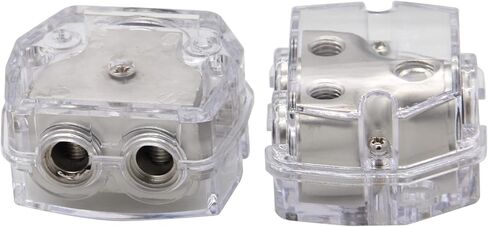 2 Way 0/2/4 Gauge in 0/2/4 Gauge Out Amp Power Distribution Block for Car Audio Splitter (2pack) in Kuwait