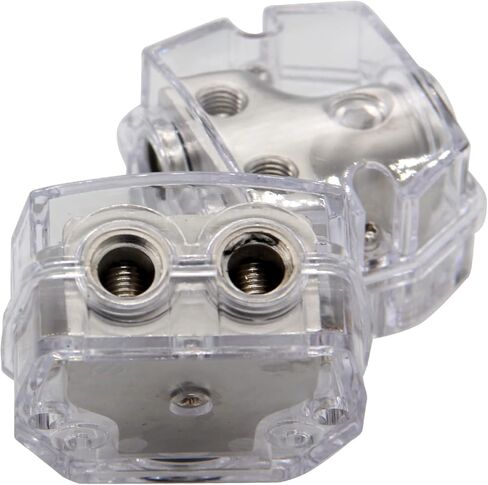 2 Way 0/2/4 Gauge in 0/2/4 Gauge Out Amp Power Distribution Block for Car Audio Splitter (2pack) in Kuwait