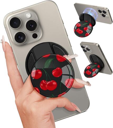 قبضة الهاتف متوافقة مع Magsafe - قبضة الهاتف المغناطيسي Stand Cute Dog Paw Grip Kickstand Ring Ring Holder Women Girls متوافقة مع ملحقات Magsafe لـ iPhone 16/15/14/13/12 سلسلة in Kuwait