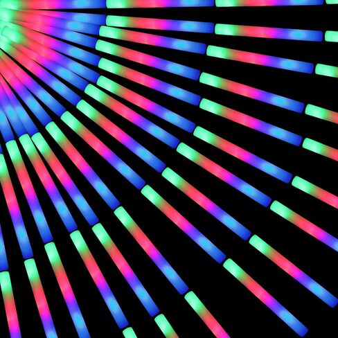 68 PCS LED Foam Glow Sticks Bulk, Glow in the Dark Party Supplies with 3 Modes Colorful Flashing, Neon Party Favors for Birthday, Wedding, Carnival, Concert, New Year in Saudi Arabia