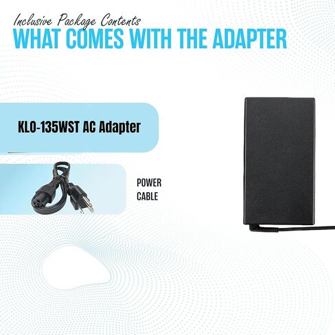 135W 20V 6.75A Laptop Charger - AC Adapter 100-240V 50-60Hz Compatible with Multiple Models of Dell, HP and Apple - Thinkpad Charger (KLO-135WSTNS) in Saudi Arabia