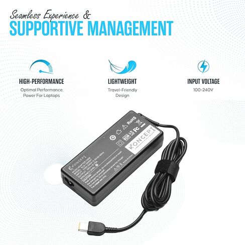 135W 20V 6.75A Laptop Charger - AC Adapter 100-240V 50-60Hz Compatible with Multiple Models of Dell, HP and Apple - Thinkpad Charger (KLO-135WSTNS) in Saudi Arabia