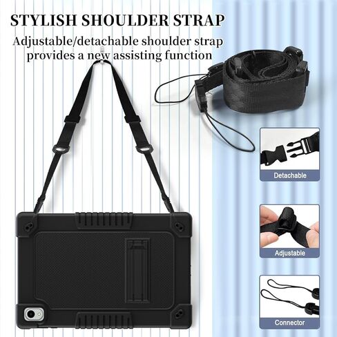 Case for Onn 12.1 Inch Pro Tablet 2024 Model/Onn 12.1" Tablet Pro 100146663 Case,Shockproof Kids Case with Shoulder Strap for Walmart Onn 12.1" Tablet Pro (2024 Model:100146663) (Navy/Pink) in Saudi Arabia