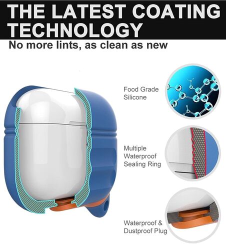 Halleast for AirPods 4 Case مقاومة للماء ، LED الأمامي المرئي ودعم الشحن اللاسلكي ، غطاء حالة السيليكون الواقي المتوافق مع AirPods 4 الملحقات ، براءات الاختراع الأمريكية ، الأصفر Nightglow in Kuwait