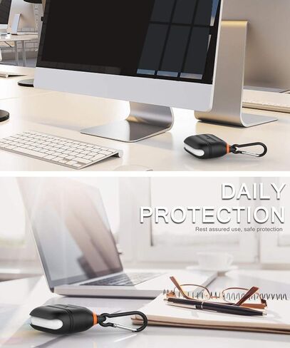Halleast for AirPods 4 Case مقاومة للماء ، LED الأمامي المرئي ودعم الشحن اللاسلكي ، غطاء حالة السيليكون الواقي المتوافق مع AirPods 4 الملحقات ، براءات الاختراع الأمريكية ، الأصفر Nightglow in Kuwait