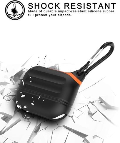 Halleast for AirPods 4 Case مقاومة للماء ، LED الأمامي المرئي ودعم الشحن اللاسلكي ، غطاء حالة السيليكون الواقي المتوافق مع AirPods 4 الملحقات ، براءات الاختراع الأمريكية ، الأصفر Nightglow in Kuwait