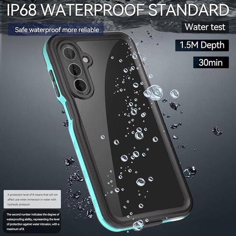 Hllhunkhe for Samsung Galaxy A16 5G Case Waterproof, [IP68 Waterproof Dustproof] [Built-in Screen Protector] Rugged Full Body Underwater Shockproof Protective Cover for Galaxy A16 5G Phone Case Black in Saudi Arabia