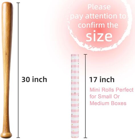 MAYPLUSS Girl Gift Wrapping Paper Roll - 17In x 120In Per Roll - Valentine's Day Wrapping Paper Girly Pastel Pink, Hot Pink Polka Dot Engagement Gift Wrap Paper for Party, Wedding, Women Birthday, Baby Shower, Christmas in Kuwait