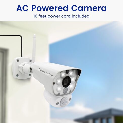 VS1002 Wireless Security Camera System with Light Camera and 7" Monitor, Two-Way Audio, Free APP, SD Card and Battery installed (720p HD camera) in Kuwait