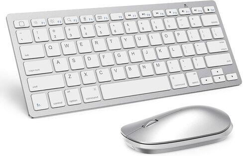 SPARIN Wireless Bluetooth Keyboard and Mouse for iPad (A16) 11th 10th Generation, iPad Air (13/11 inch), iPad Pro 13/12.9/11 inch, iPad 9th 8th Gen, iPad Mini 7th -8.3 inch, Above iOS13- Silver White in Kuwait