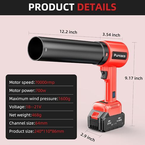 compresse air Duster Electric Air Duster Jet Dry Mini Blower Turbo Fan Jet air Blower Three speeds brushless Motor for car Computer Keyboard Garden Cleaning 1500W 2PCS Batteries (Green) in Saudi Arabia