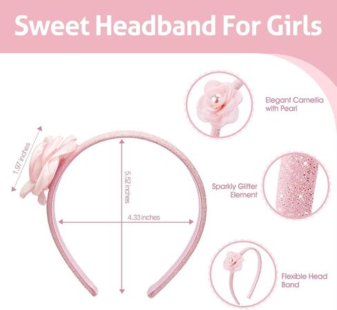 Cat Ears Headband, Sparkle Rainbow Headband for Girls, Glitter Sequin Headband Sweet Thin Hairband Non-slip Headbands Fun Headdress Hair Accessories for Girls Kids Toddlers in Saudi Arabia