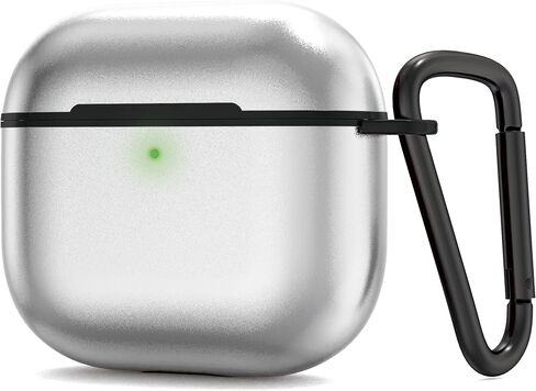 Compatible with AirPods 4 case Aluminium Metal for airpods 4th Generation case Cover Ultra Thin Compatible with MagSafe with Keychain, Men Women Lock Clip Latest for Air Pods4 Cases Black in Kuwait