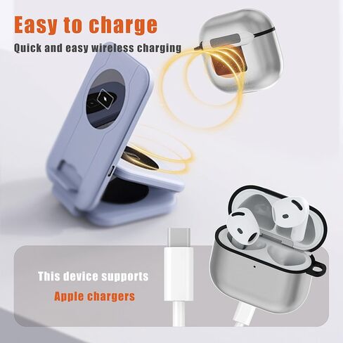 Compatible with AirPods 4 case Aluminium Metal for airpods 4th Generation case Cover Ultra Thin Compatible with MagSafe with Keychain, Men Women Lock Clip Latest for Air Pods4 Cases Black in Kuwait