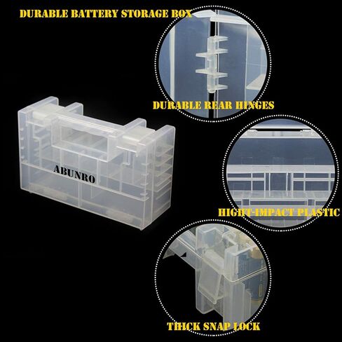 ABUNRO Battion Organizer STORGINGE STORGINGE لبطارية 60 ٪ ، تصميم ترقية لـ AAA AA 9V و Button Battion Batteries يحتوي على 60 بطاريات مختلفة (يحمل 60 بطاريات) in Kuwait