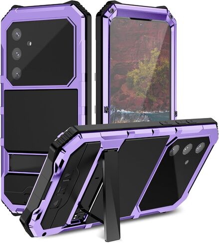 for Google Pixel 9 Pro XL Case Metal Heavy Duty Phone Case para Built-in Screen Protection Full Body Protective Dust Proof Military Grade Rugged 2024 Black in Saudi Arabia