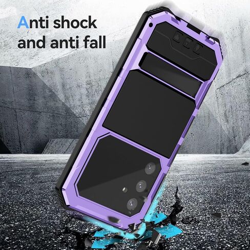 for Google Pixel 9 Pro XL Case Metal Heavy Duty Phone Case para Built-in Screen Protection Full Body Protective Dust Proof Military Grade Rugged 2024 Black in Saudi Arabia