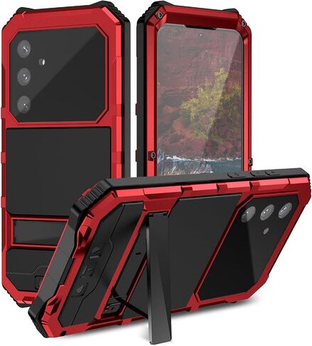for Google Pixel 9 Pro XL Case Metal Heavy Duty Phone Case para Built-in Screen Protection Full Body Protective Dust Proof Military Grade Rugged 2024 Black in Saudi Arabia